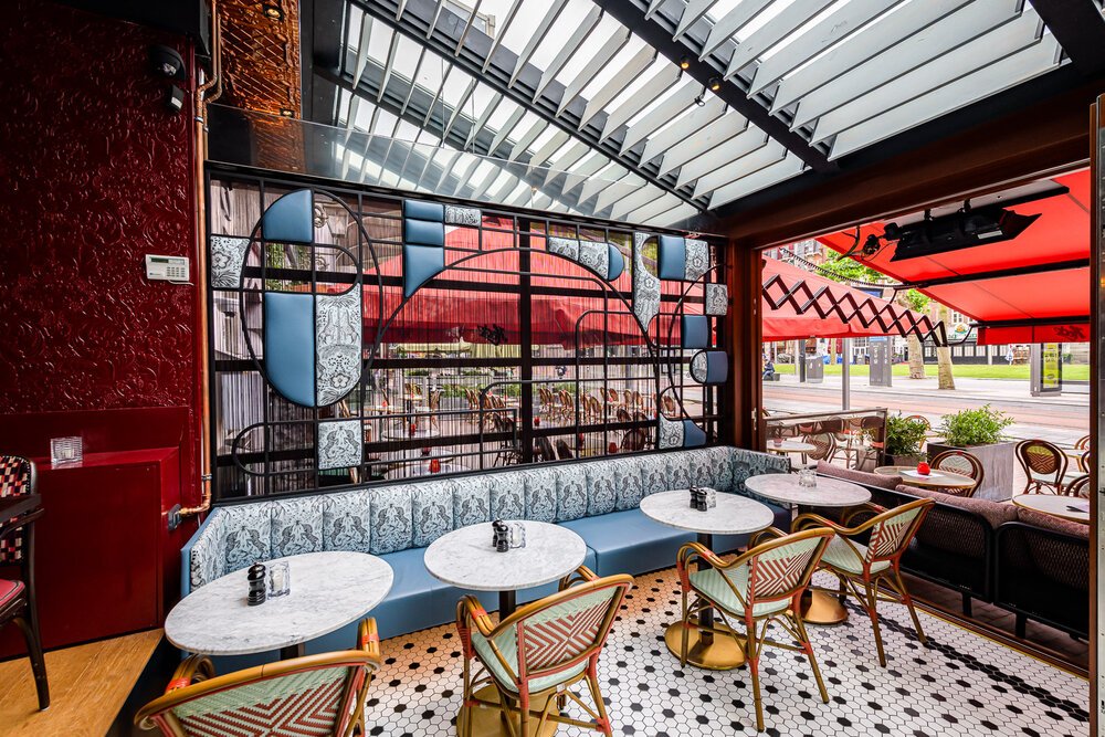 Copper ceiling tile detail